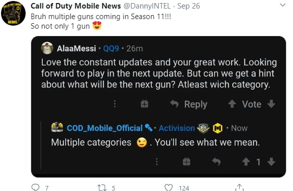Call of Duty: Mobile season 11 gun leaks