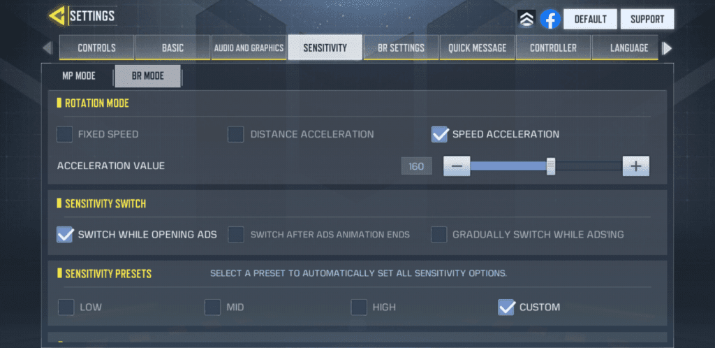 Call of Duty: Mobile Sensitivity Settings - BR Mode