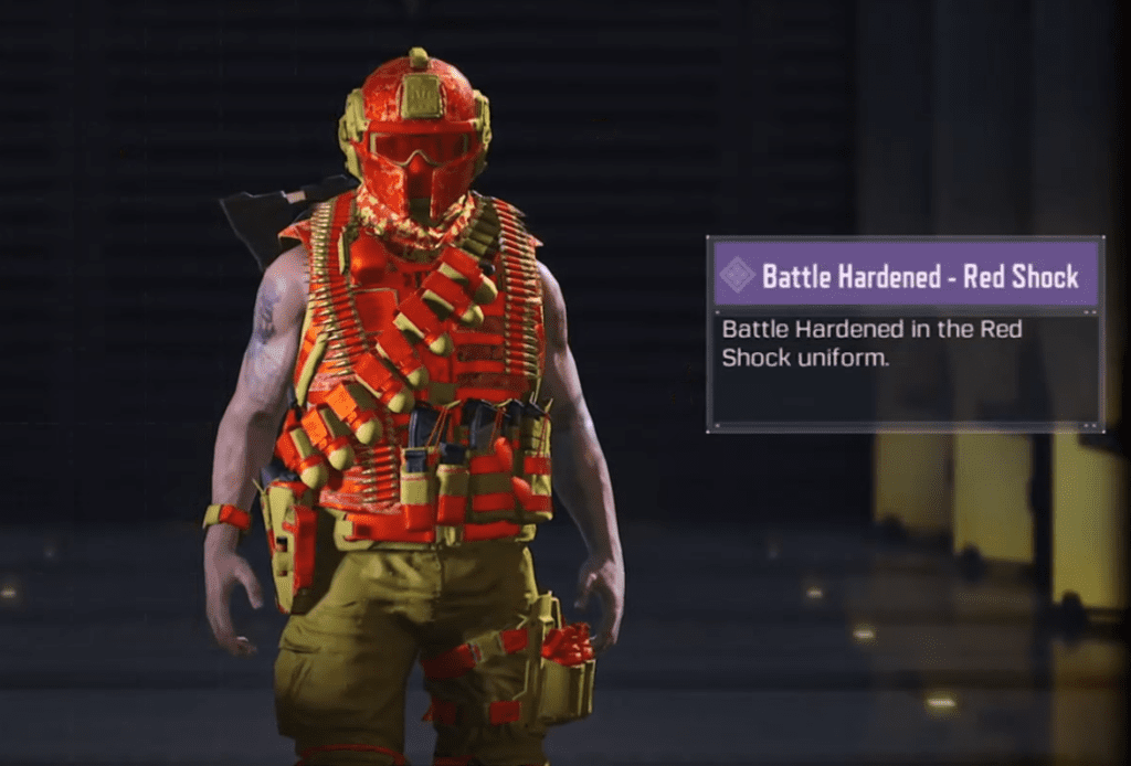 battle hardened - red shock easter egg