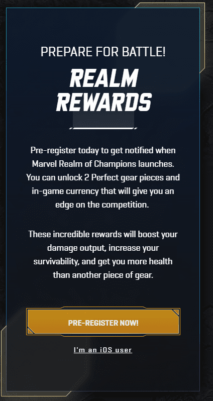 pre-register marvel realm of champions