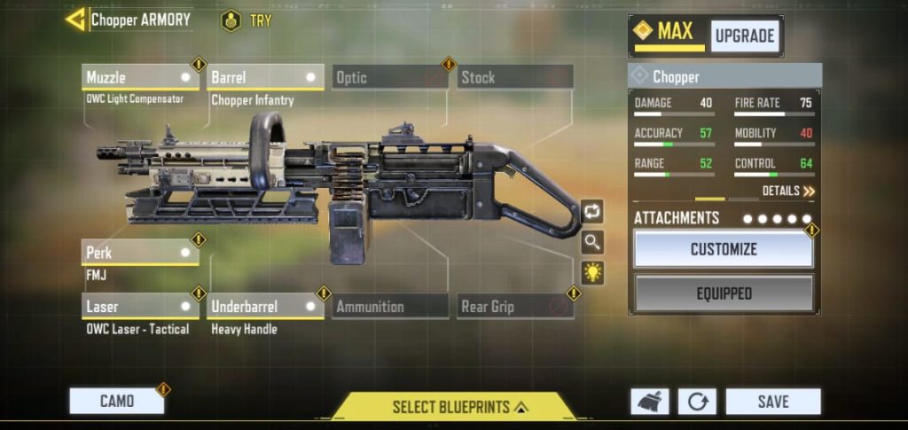 Best Chopper gunsmith loadout in COD Mobile