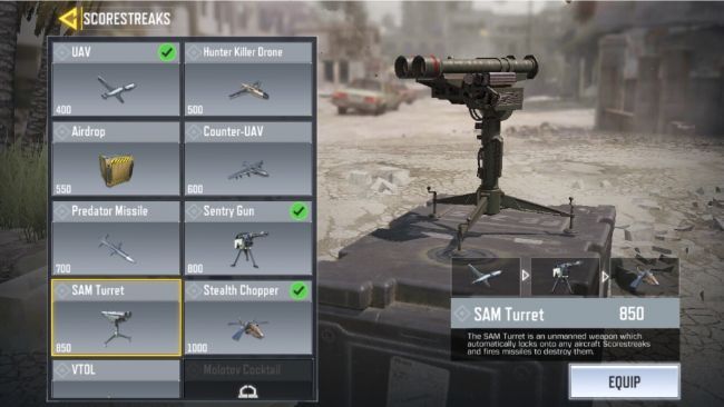 SAM Turret - Best scorestreaks in COD Mobile