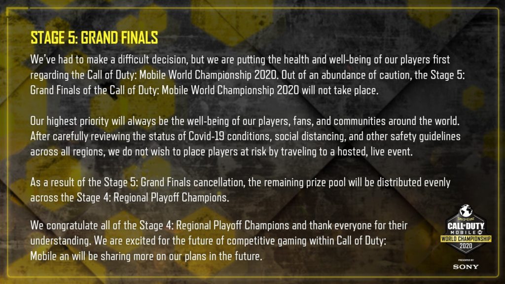 COD Mobile World Championship Stage 5: Grand Finals news