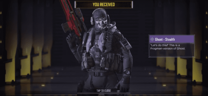 Ghost - Stealth skin for free in COD Mobile Season 13