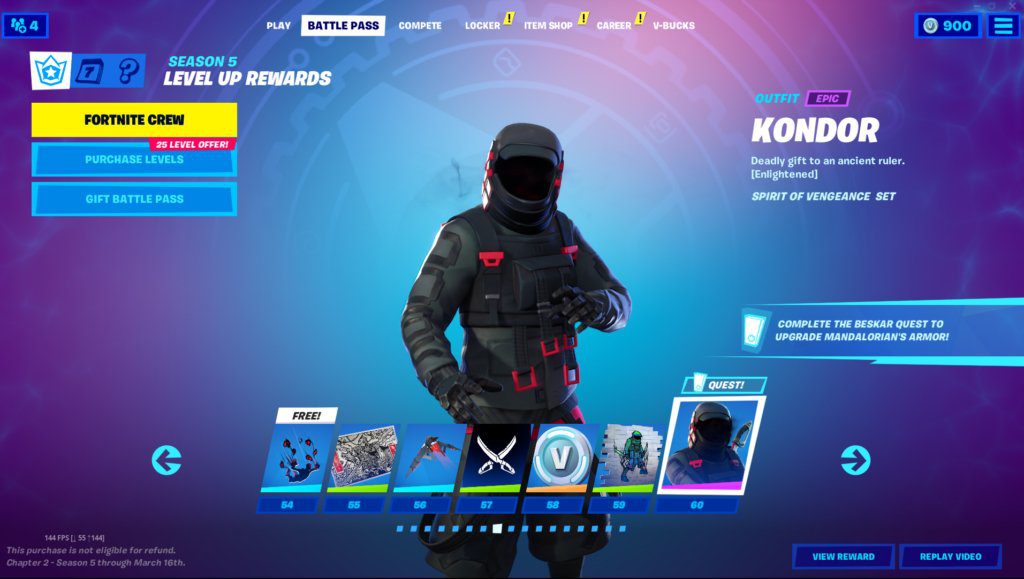 Outfit - Kondor | Fortnite Season 5 Rewards