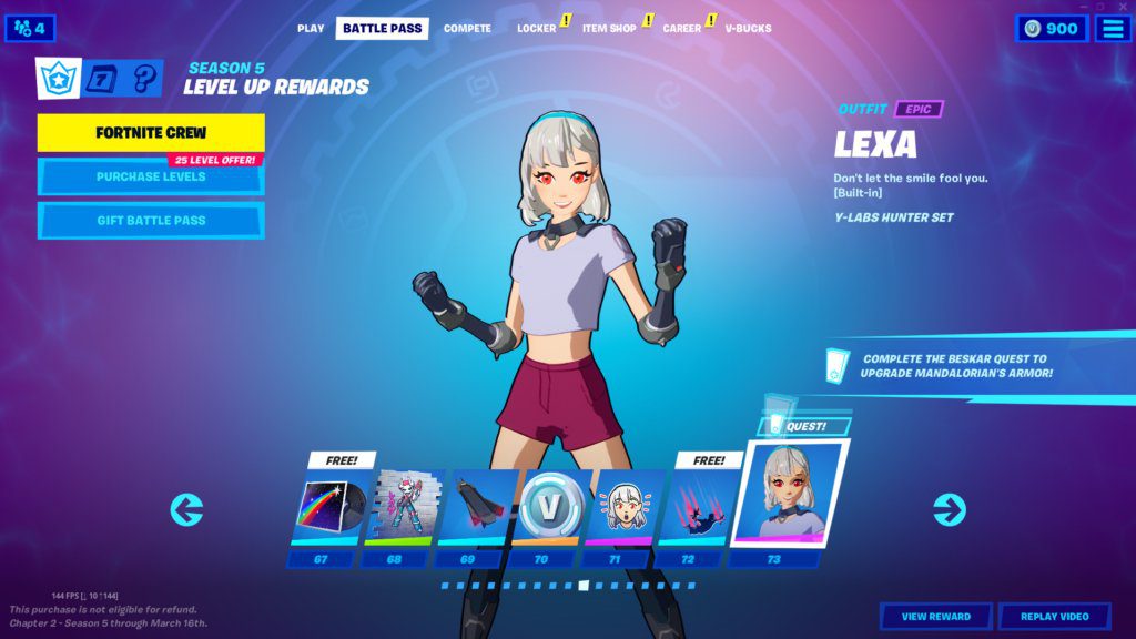 Outfit - Lexa | Fortnite Season 5 Rewards