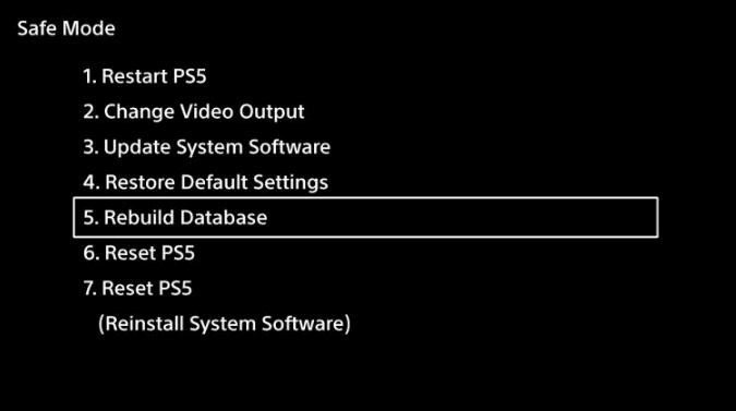 how to boot ps5 in safe mode