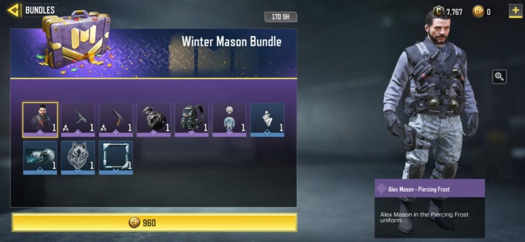 Winter Mason Bundle in COD Mobile