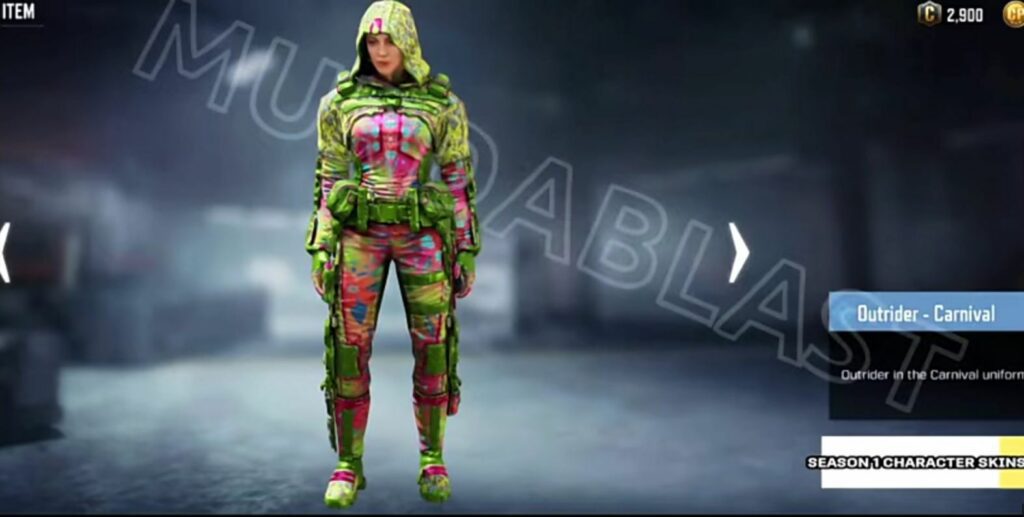 outrider - carnival  season 1 leaked character skins