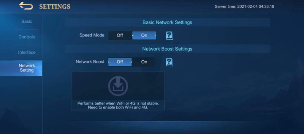 Speed Mode Network Boost