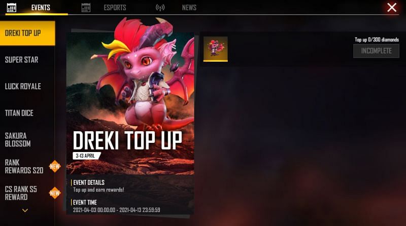 Dreki Top Up Event