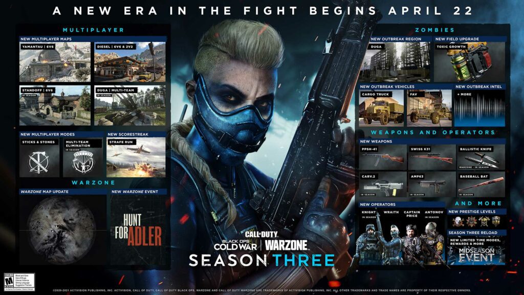 Black Ops Cold War Season 3 Roadmap