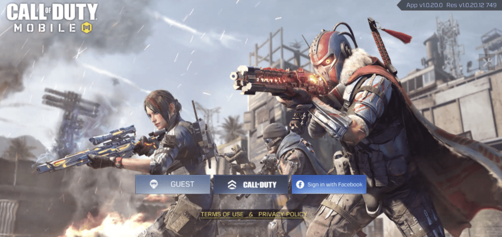 Call of Duty: Mobile - Login Screen