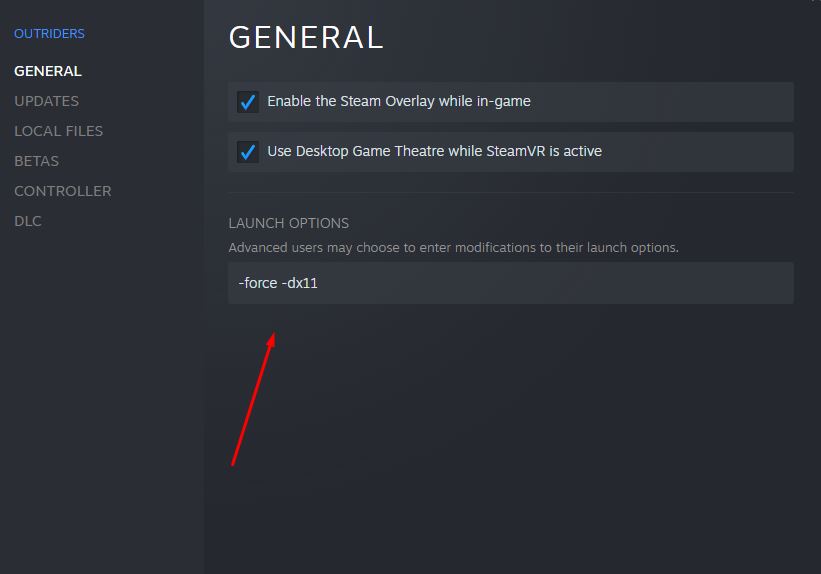 force dx11 on outriders sttutering fix