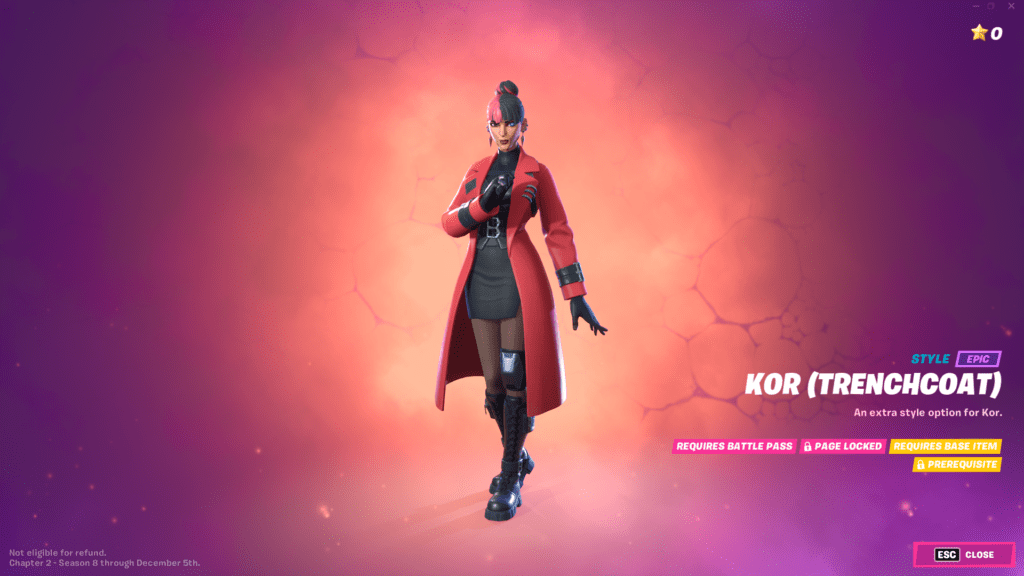 Fortnite Kor Trenchcoat Variant