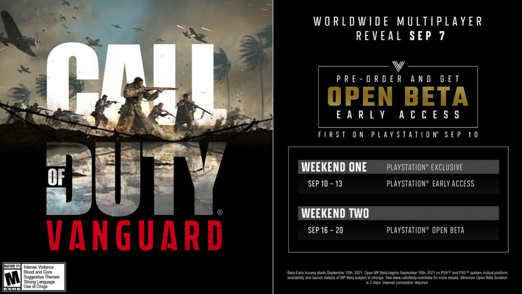 call of duty vanguard beta timings