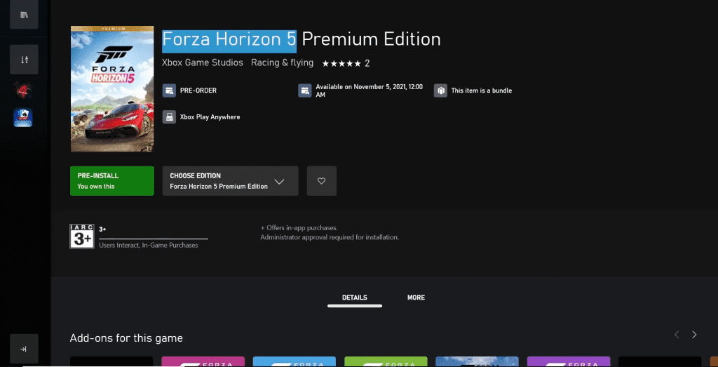 Forza horizon 5 preload2