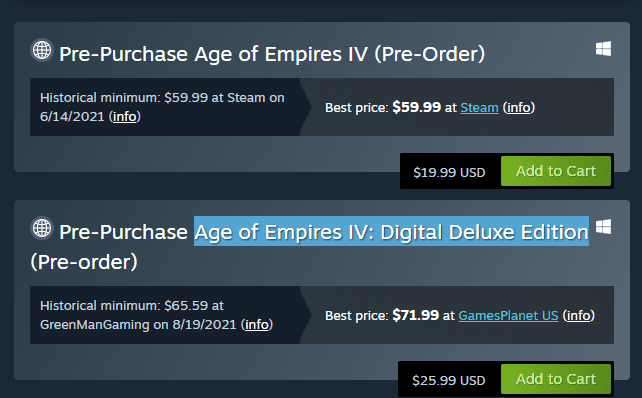 Age of Empires IV Pre-Load Microsoft Steam
