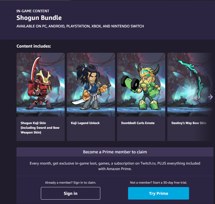 shogun bundle brawlhalla