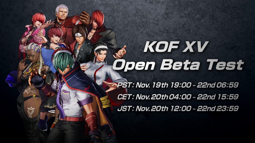 king of fighters open beta timings