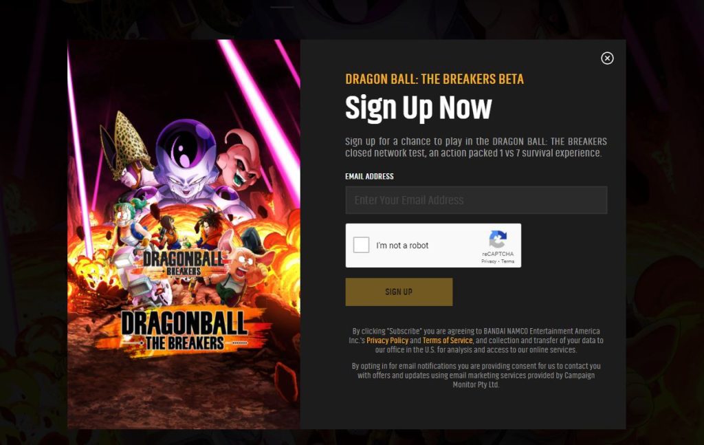 Dragon Ball: the breakers closed beta