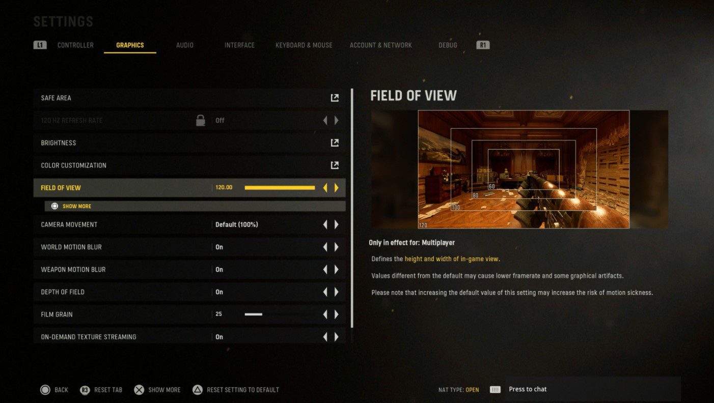 Call of Duty: Vanguard FOV Settings