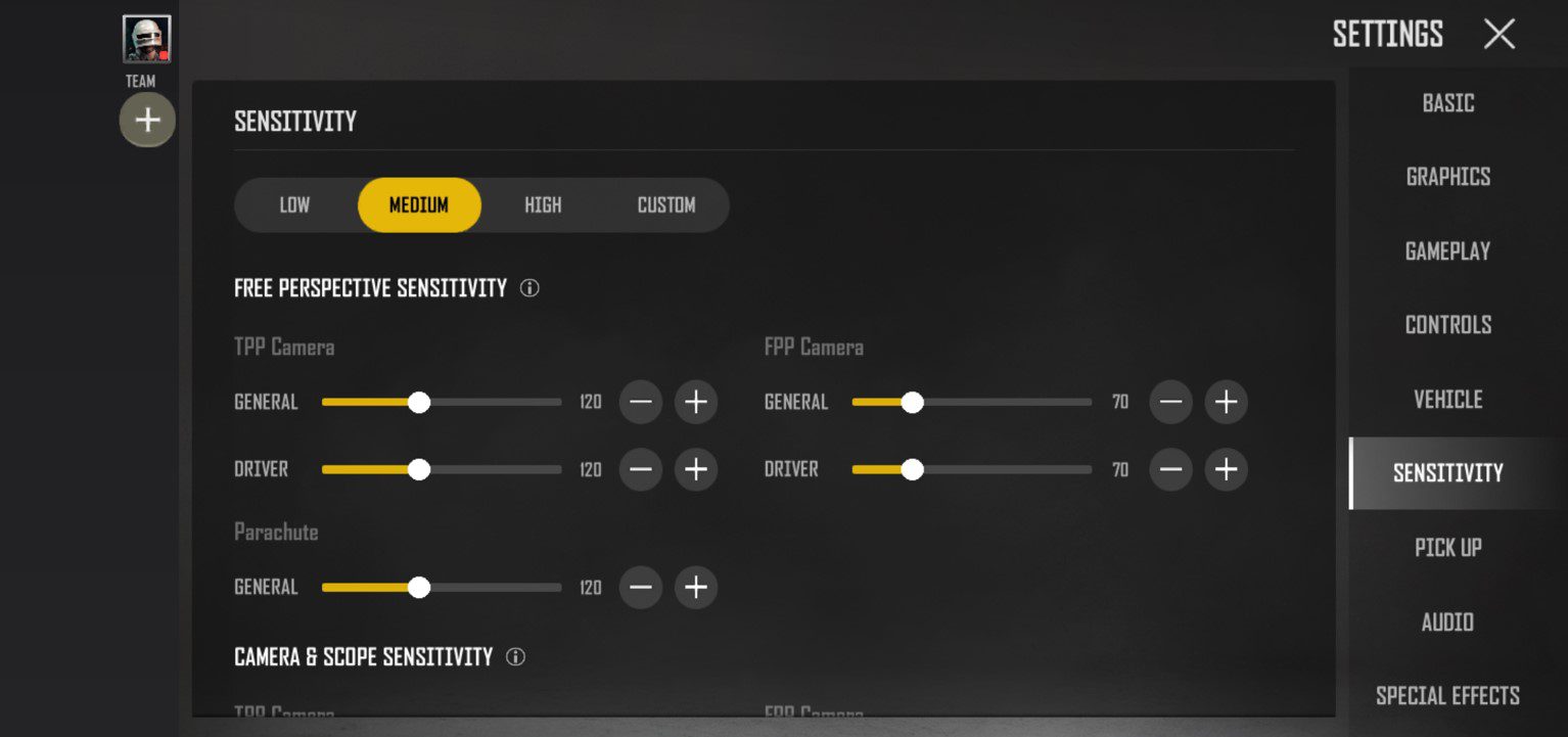 PUBG: New State Sensitivity Settings