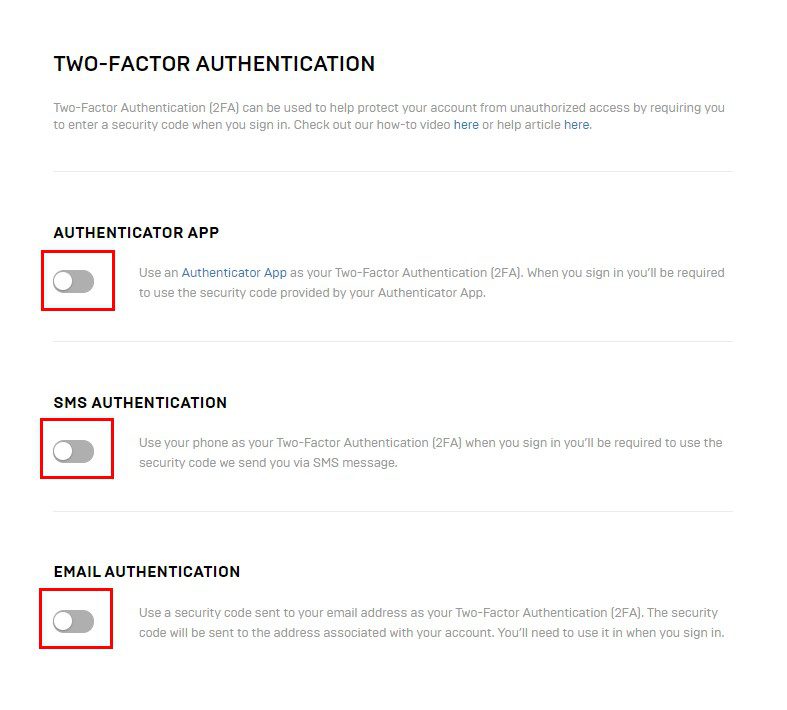 2FA Methods