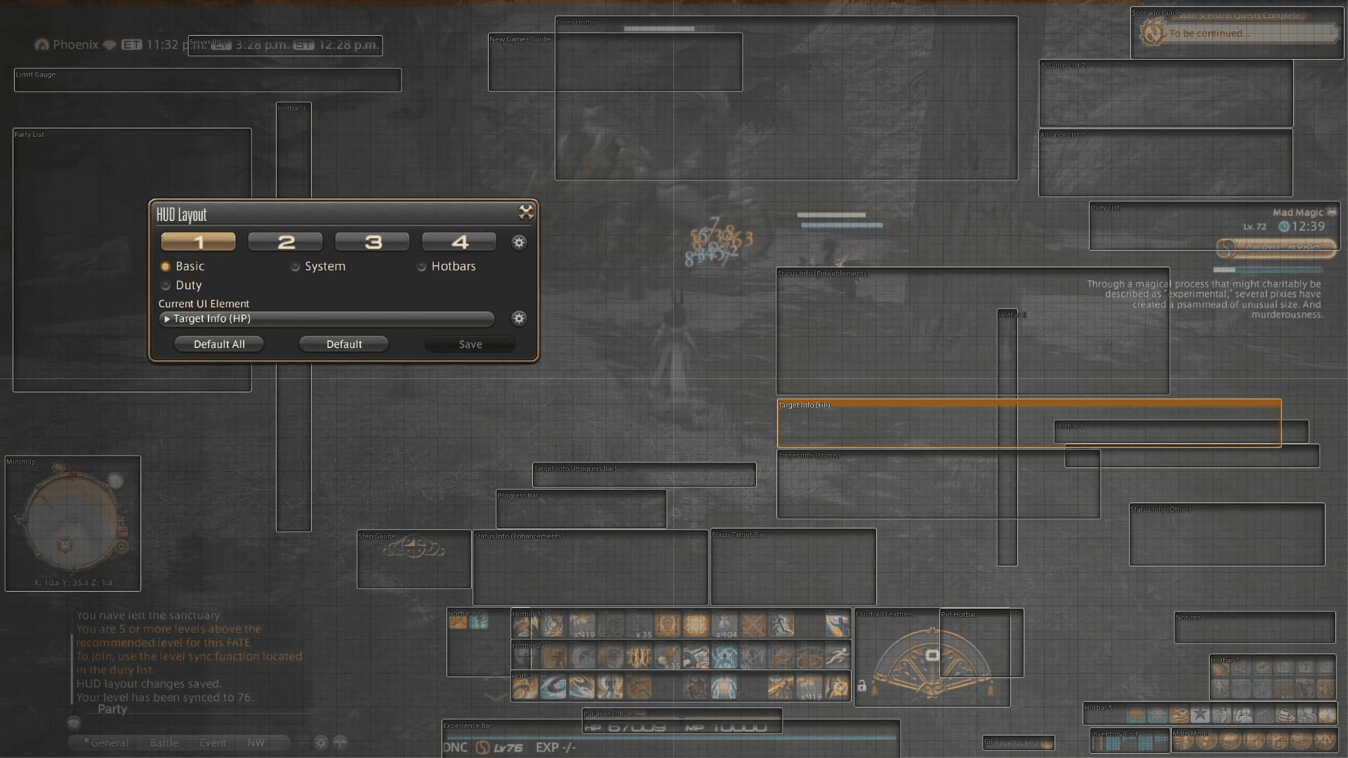 HUD Layout