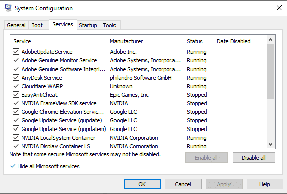 System Configuration in Windows