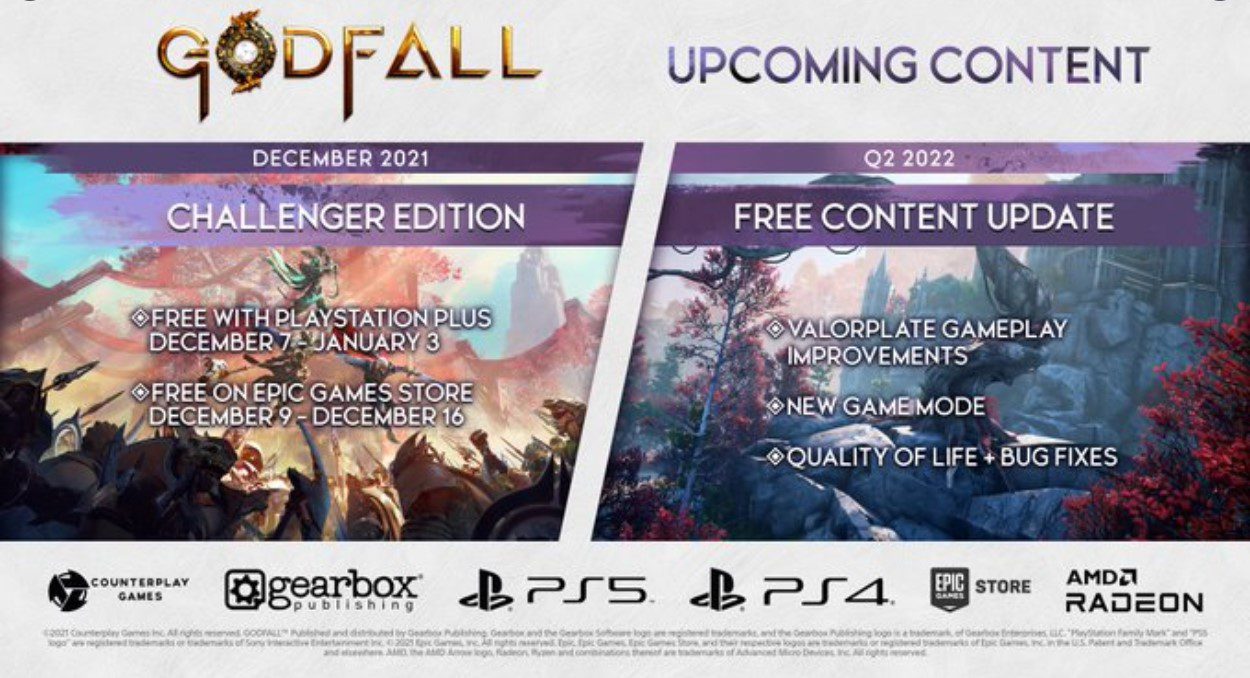 Godfall Free Content Update Planned for Q2 2022