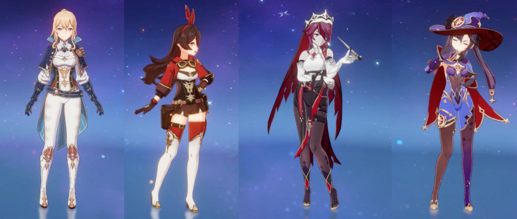 Genshin Impact alternate outfits