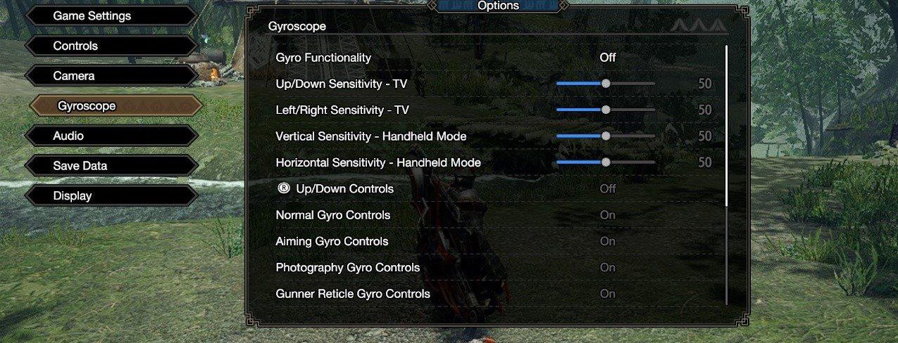 MHR Gyroscope Settings