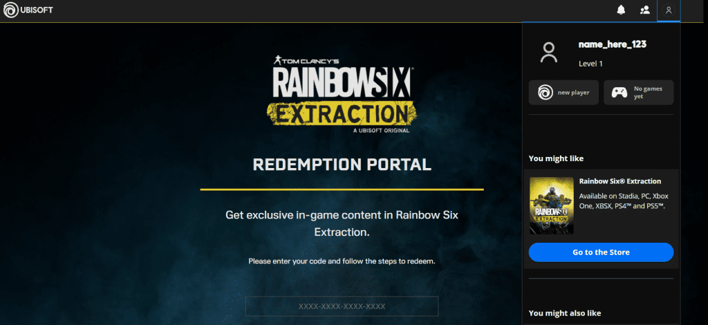 Ubisoft Redemption Portal