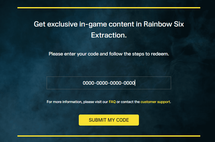 Redemption codes Rainbow Six Extraction