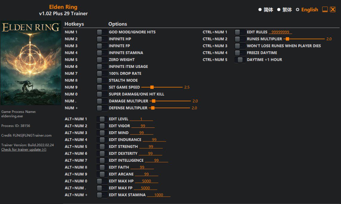 Download Elden Ring Trainer: 25+ Cheat Codes and Commands