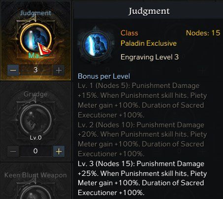 Judgement engraving paladin