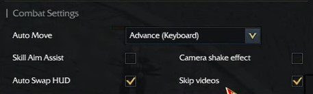 Lost Ark Combat Settings