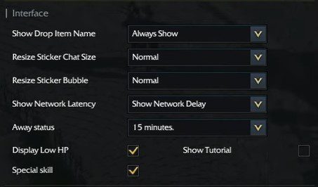 Lost Ark Interface Settings