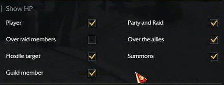 Lost Ark Show HP Settings