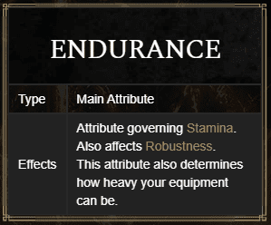 Elden Ring Endurance Attribute