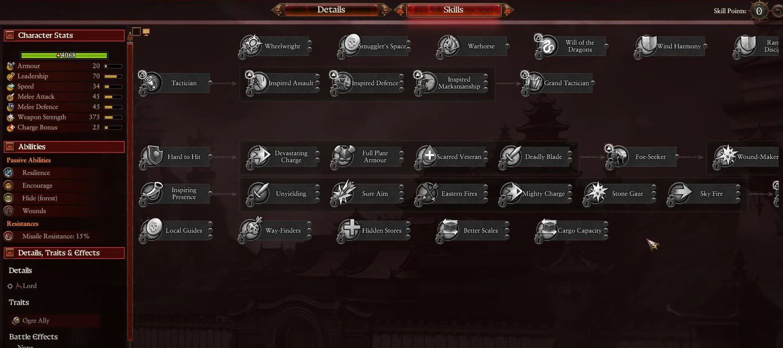 Caravan Master Skill Tree in Total War Warhammer 3