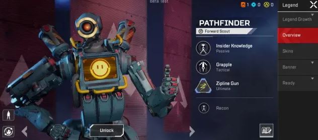 Pathfinder in Apex Legends Mobile