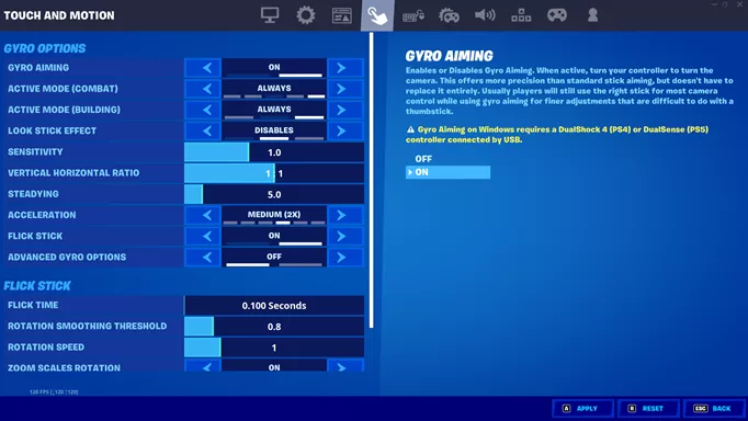 best fortnite gyro control settings advanced