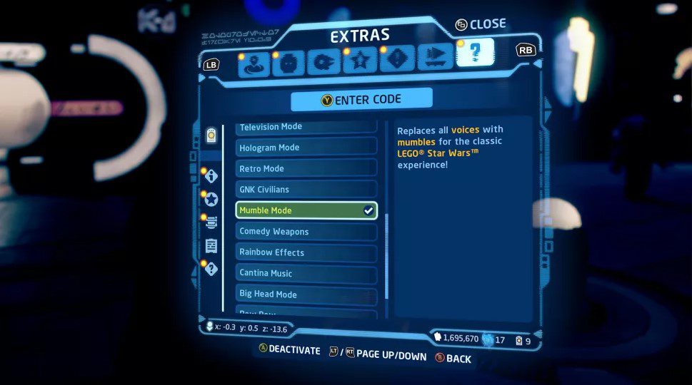 How to Enable Mumble Mode in LEGO: Star Wars The Skywalker Saga