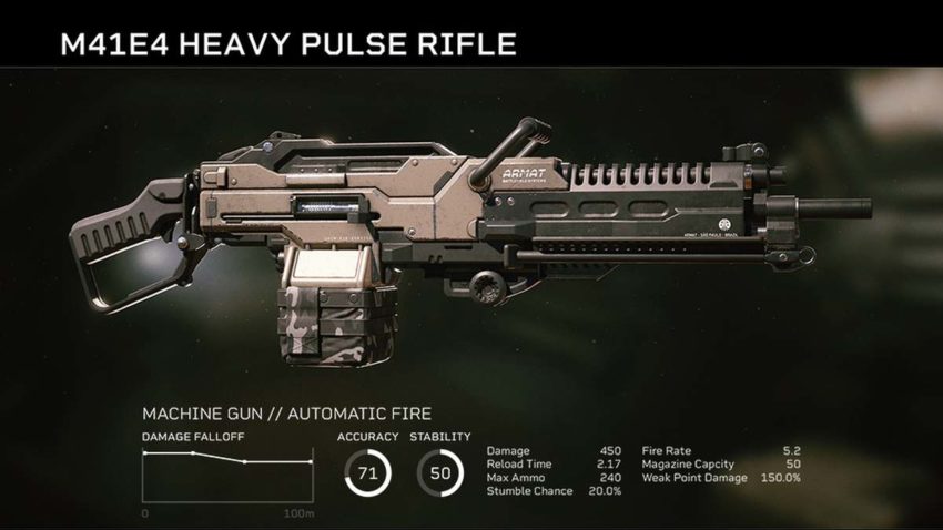 M41E4 Heavy Pulse Rifle in Aliens Fireteam Elite Season 3