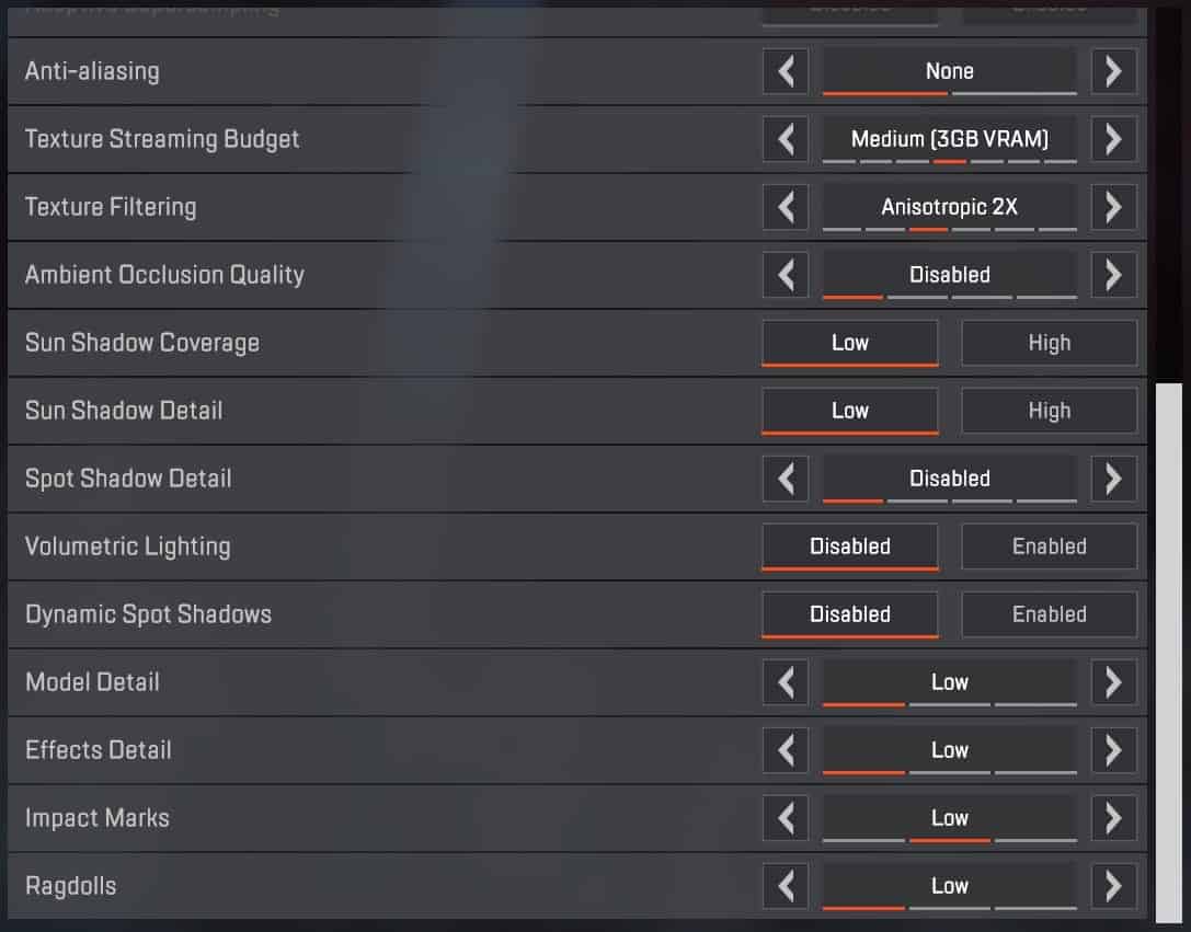 Apex Legends Best Settings