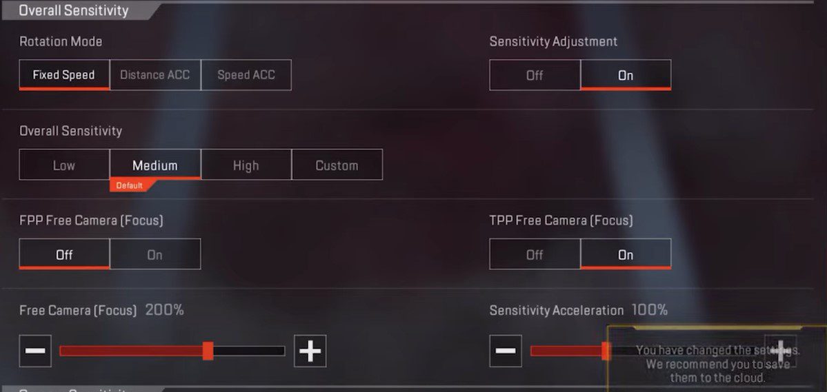 Sensitivity Settings - Apex Legends Mobile