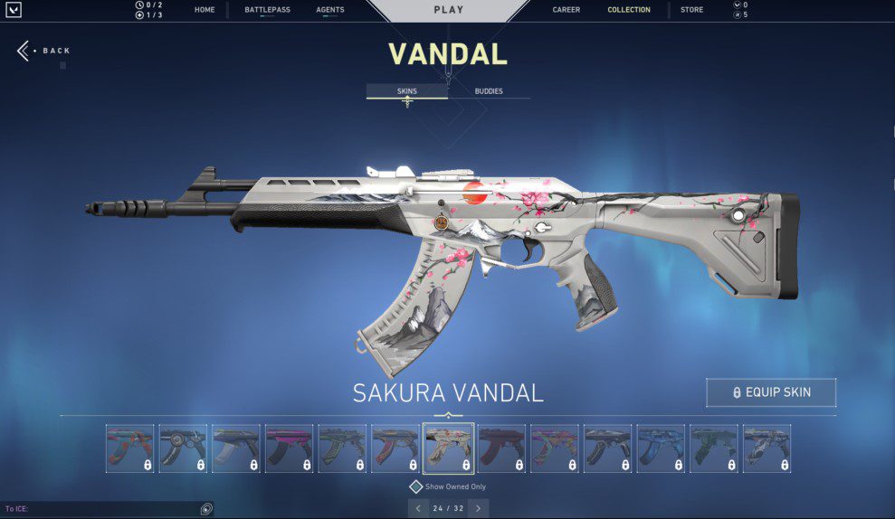 Sakura Vandal Skin in Valorant