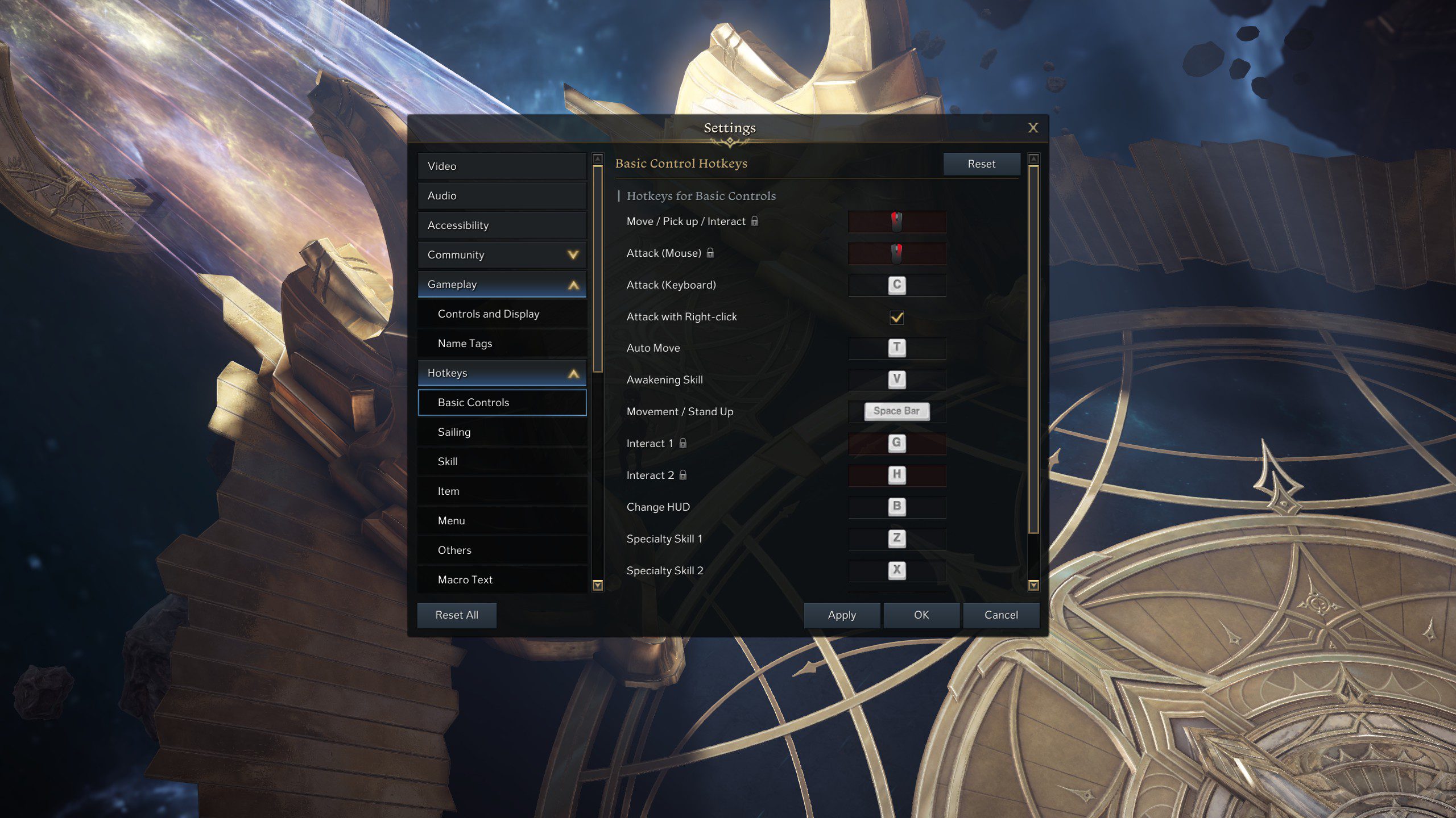 Lost Ark Controls Settings